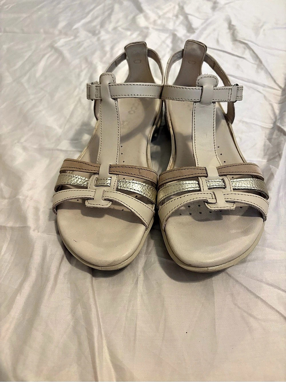 ECCO Flash T-Strap Sandal Beige